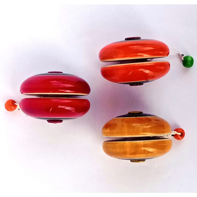 Wooden Yo-Yo Toy for Kids - Set of 3 pcs ( Multicolor)