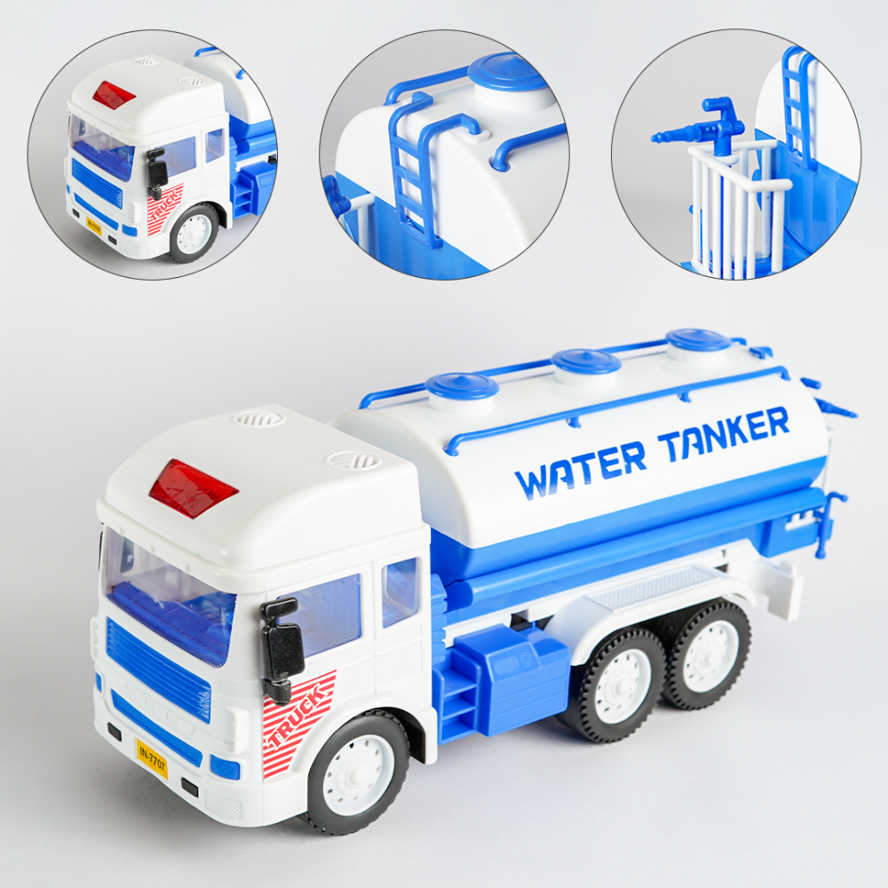 Friction Powered Realistic Water Tanker Truck Toy