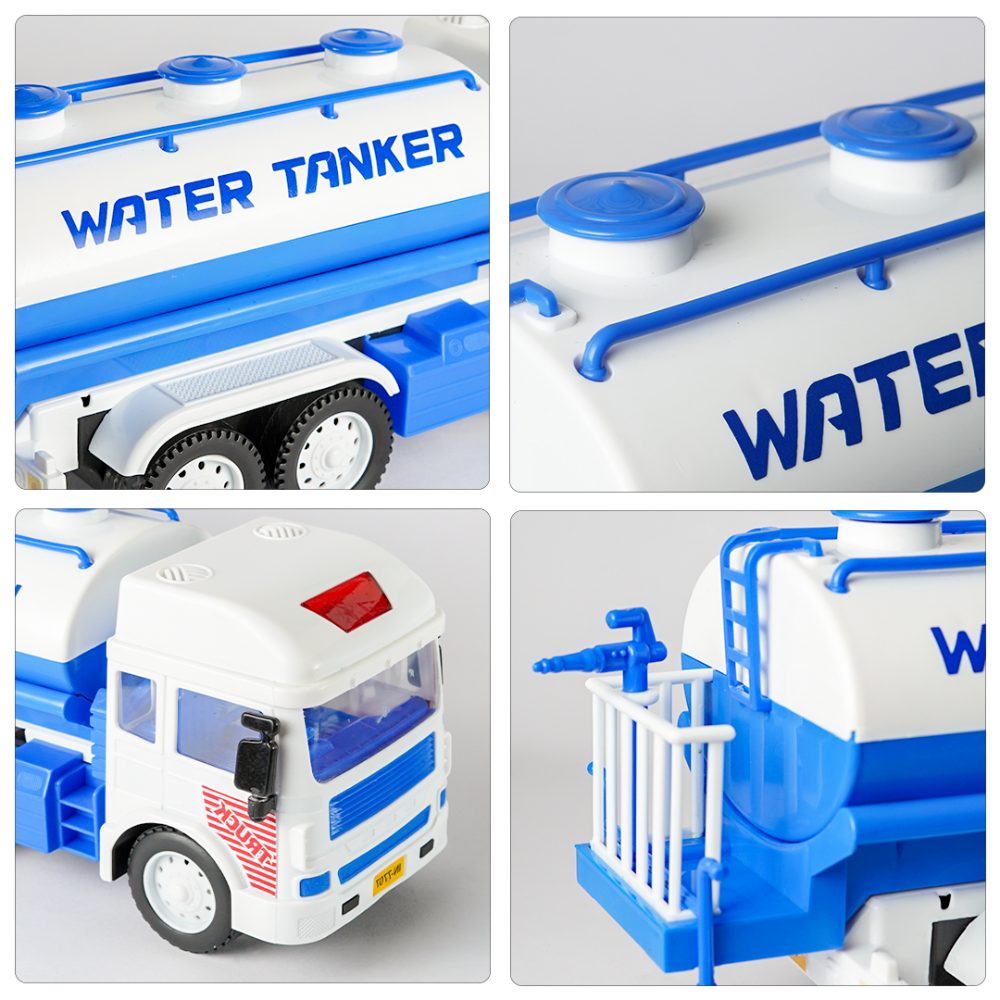 Friction Powered Realistic Water Tanker Truck Toy