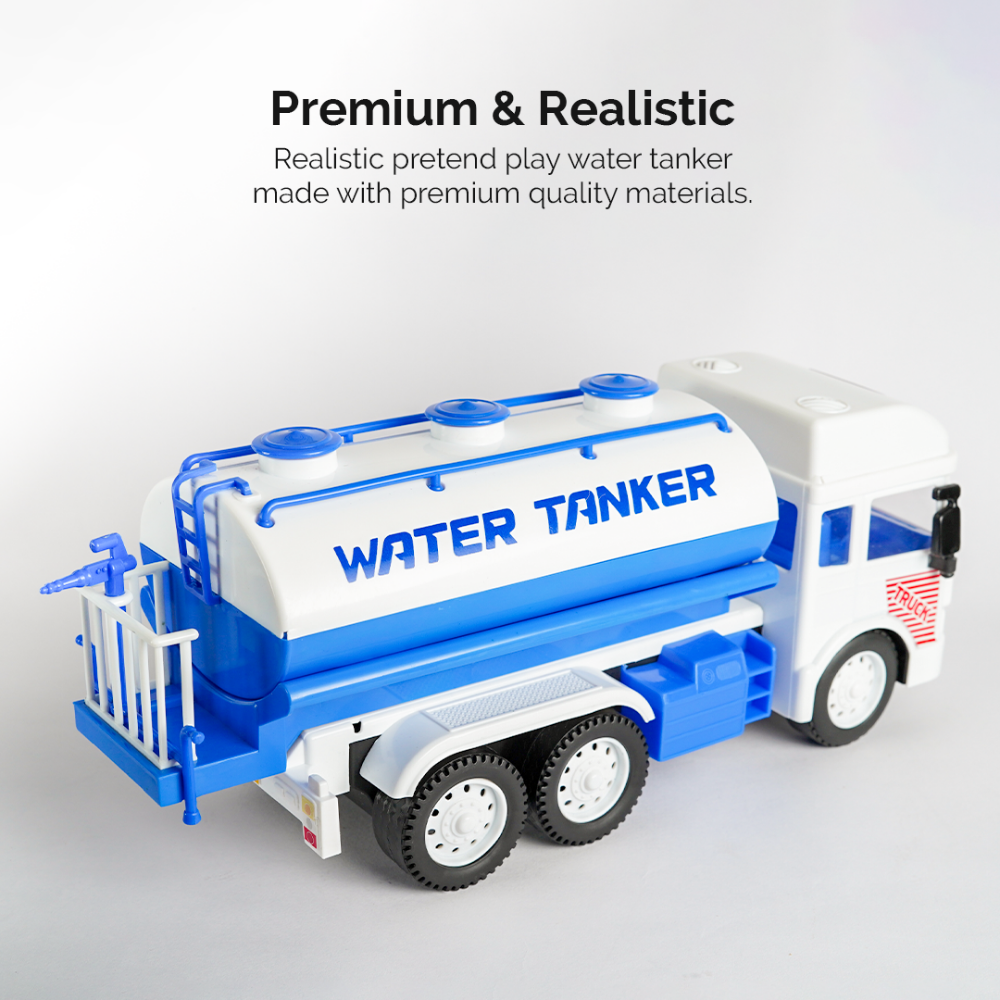 Friction Powered Realistic Water Tanker Truck Toy