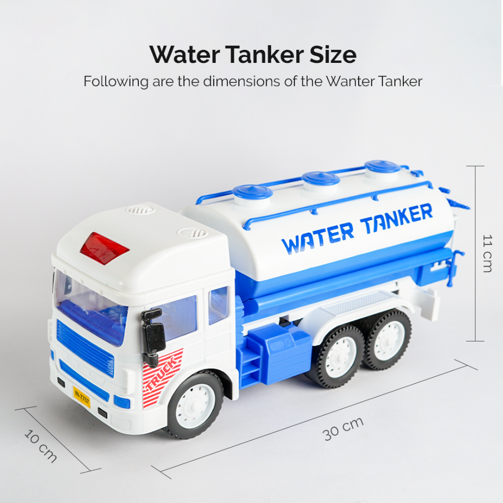 Friction Powered Realistic Water Tanker Truck Toy