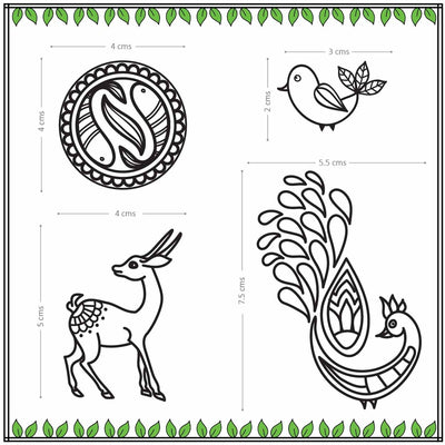 Indian Animals – Set of 4 Clear Stamps