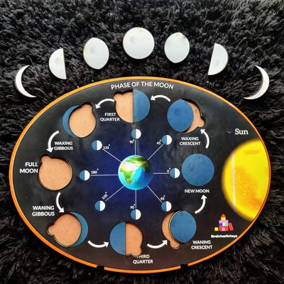 Phases of Moon Educational Puzzle Tray