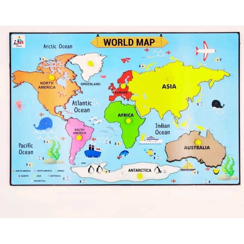 Continents Map Puzzle