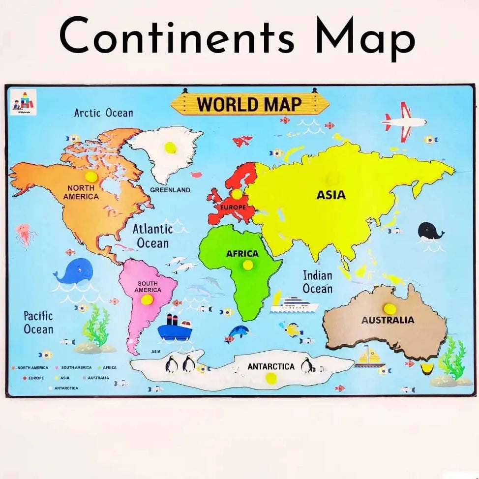 Continents Map Puzzle