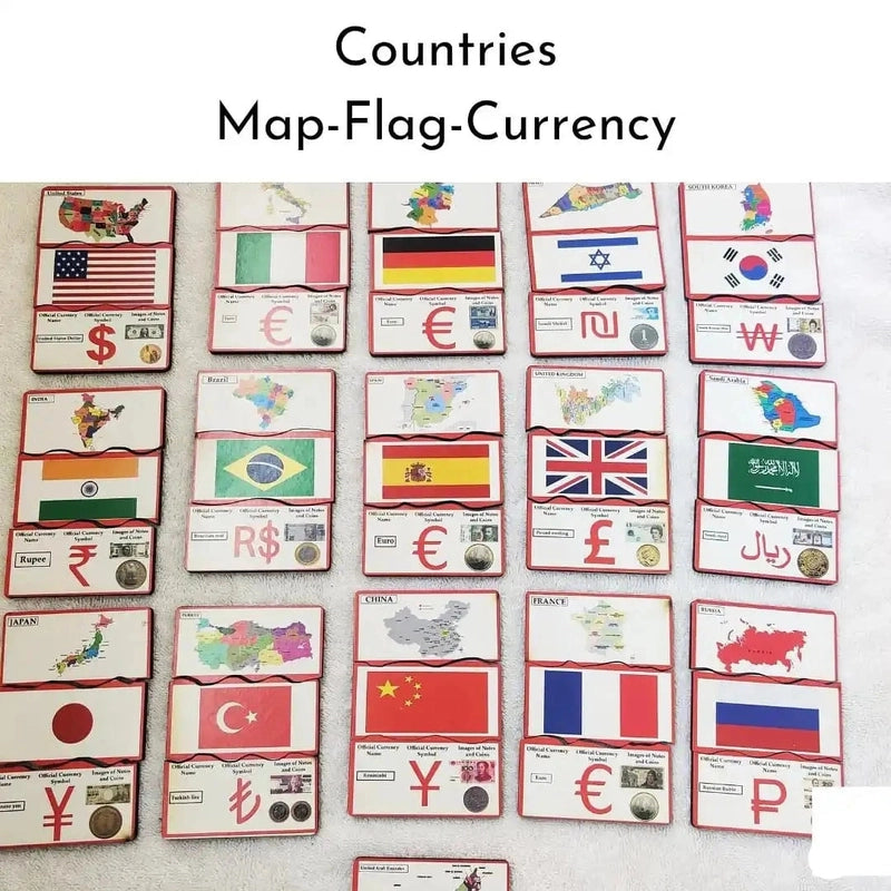 Countries, Flag and Currencies puzzle