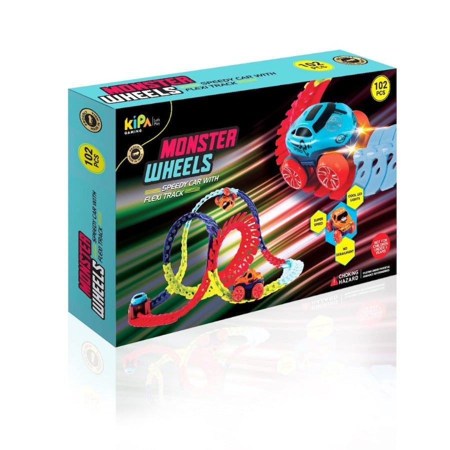 Monster Wheels - Bendable Track Set with 360 Degree Movement (102 pieces)