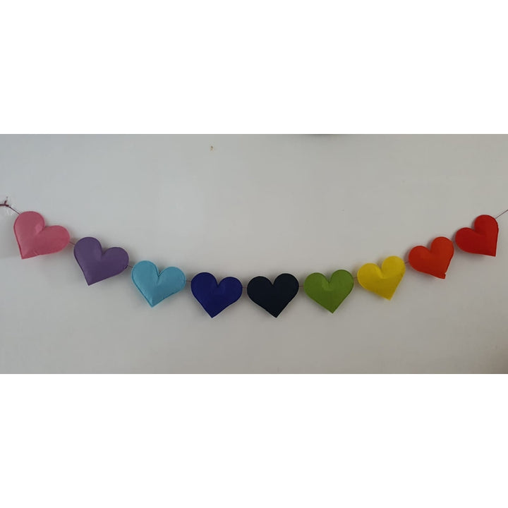 Rainbow Inspired Heart Shaped Bunting Set