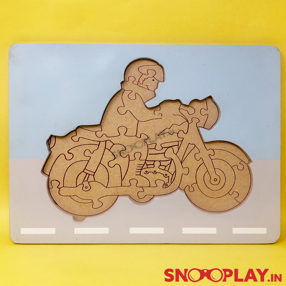 Wooden Moterbike Alphabet Jigsaw Puzzle - Buy Safe Wooden Educational Blocks and Puzzles India best Price