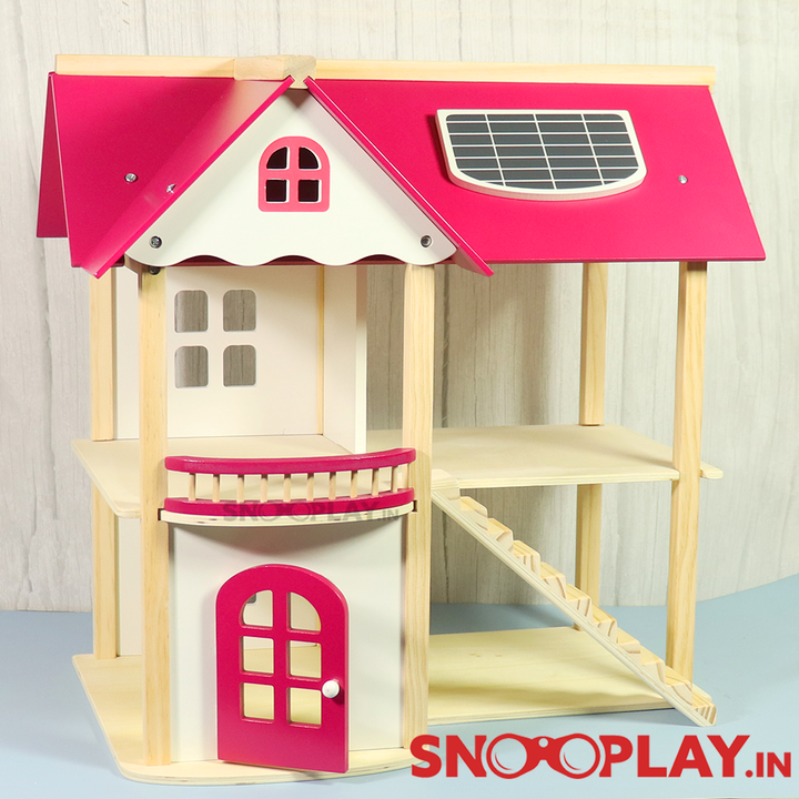 Wooden Multi-Storey Doll House (Big) with Wooden Furniture