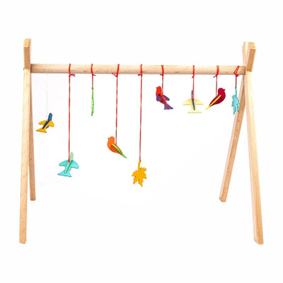 Play Gym with Spring Theme Wooden Mobiles