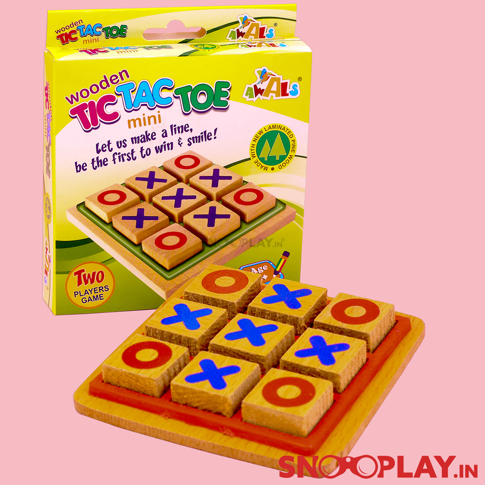 10 Packs of Wooden Tic Tac Toe Game