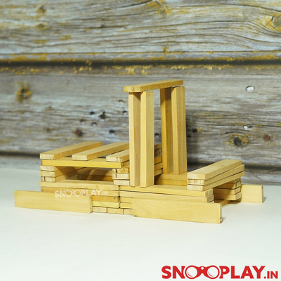 Wooden Building Blocks for Kids (100% Organic made by Haldu Wood)