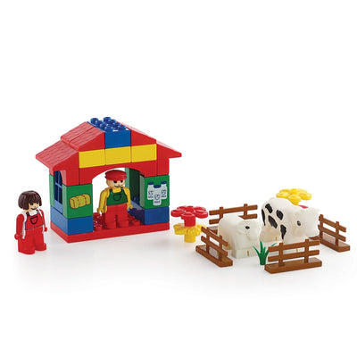 Kinder Blocks Dairy Farm PVC Bag (Building Blocks Set) – 64 Pieces