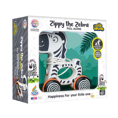 Pull Along Zippy the Zebra a Perfect Walking Companion for Toddlers