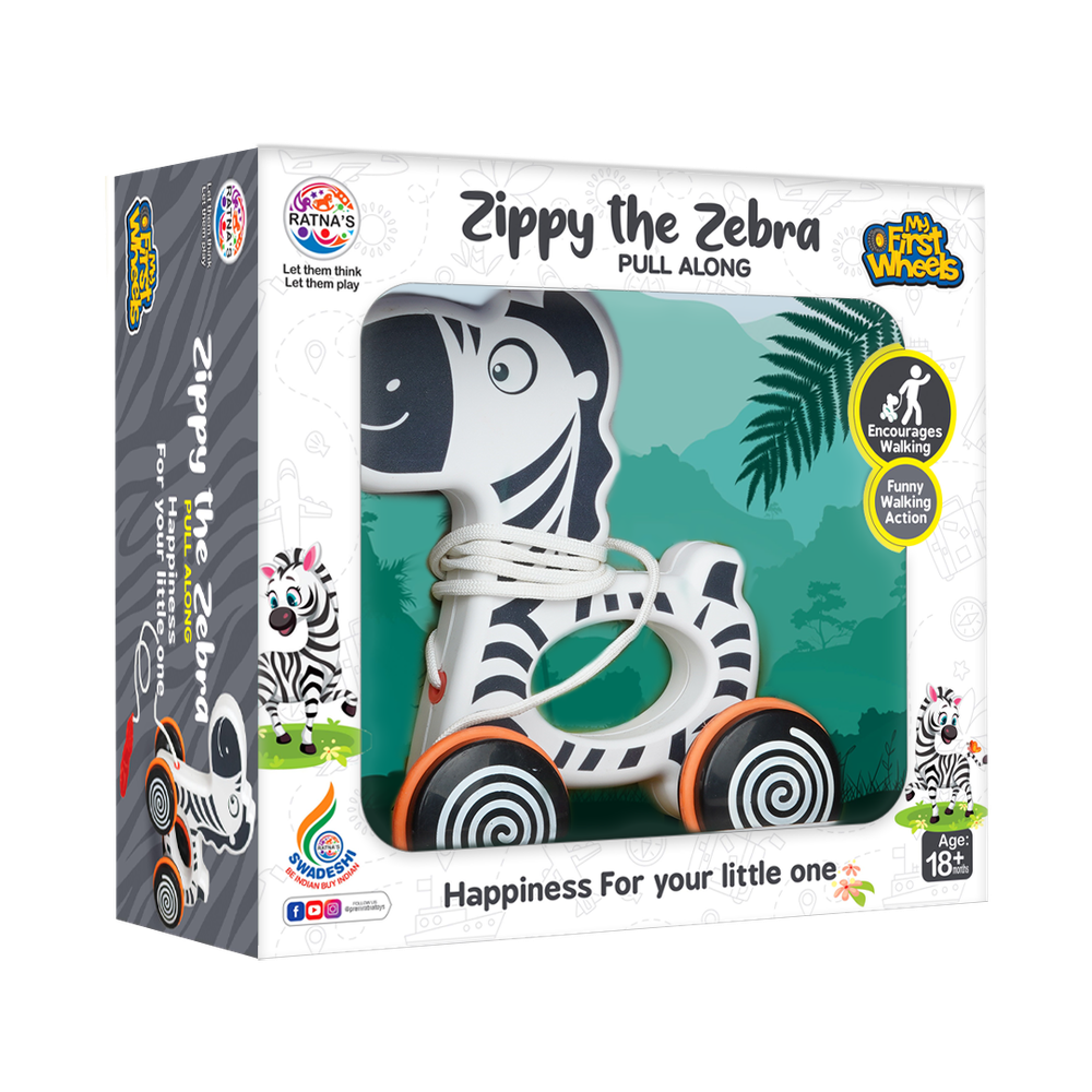 Zippy the Zebra Pull Along Toy