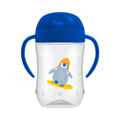 Feeding & Weaning Sipper Soft-Spout Toddler Cup W/ Handles - Blue Penguin Deco
