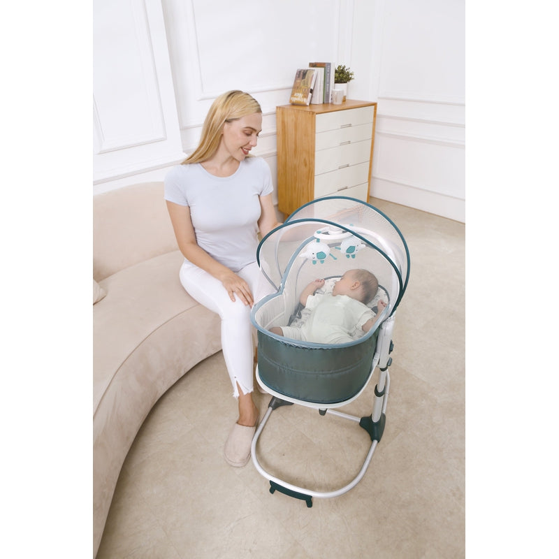 6 in 1 multi-function Rocker & Bassinet - Teal (COD Not Available)