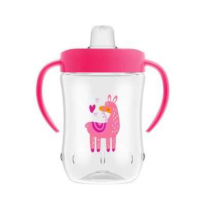 Feeding & Weaning Sipper Soft-Spout Toddler Cup W/ Handles - Pink Llama Deco