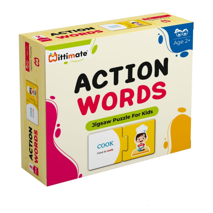 Action Words 2 Pcs Puzzle