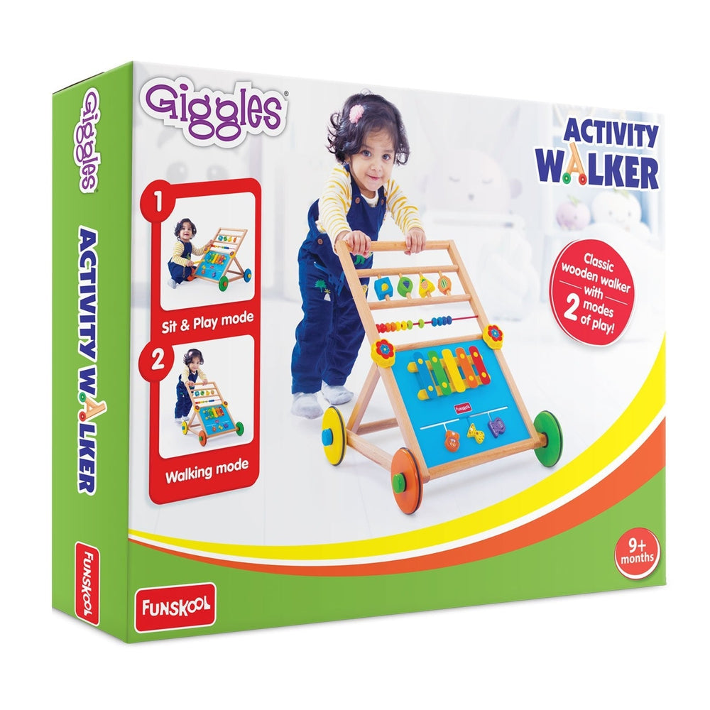 The box of the foldable activity walker for kids of length 22.8 inches.