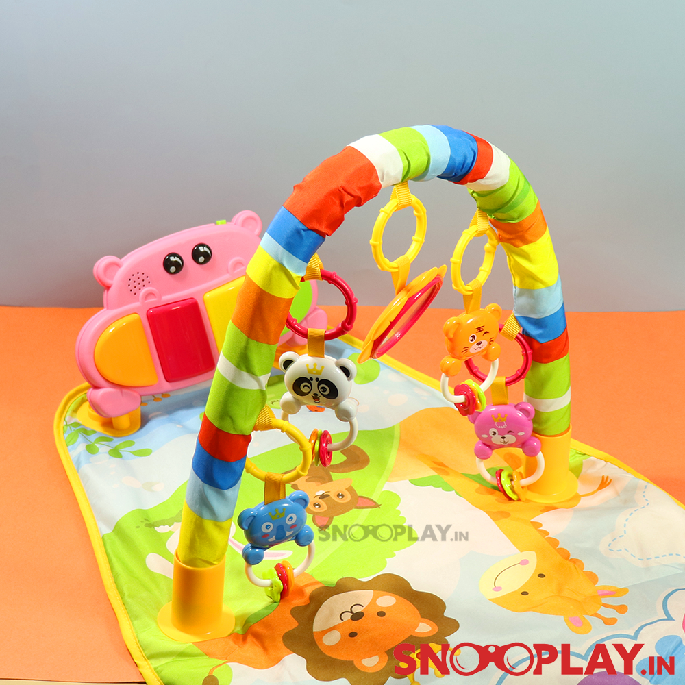 Baby Activity Play Mat & Overhead Rattle Toys (0-12 Months)