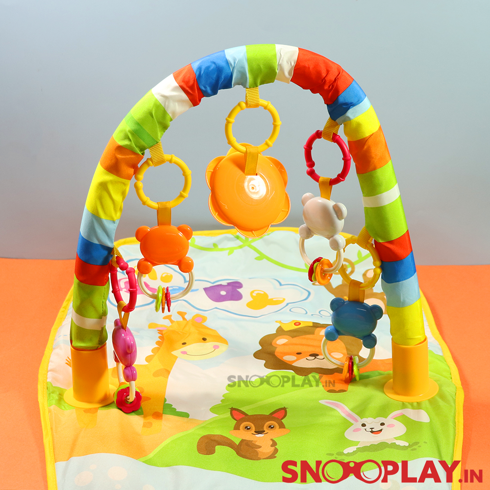 Baby Activity Play Mat & Overhead Rattle Toys (0-12 Months)