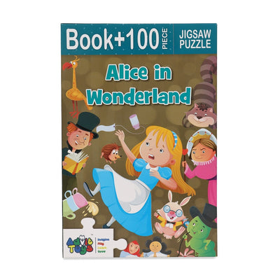 Alice in Wonderland - Jigsaw Puzzle (100 Piece + 32 Pages illustrated story book)