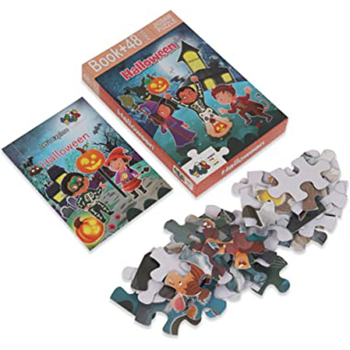 Halloween- Jigsaw Puzzle (48 Piece + Educational Fun Fact Book)