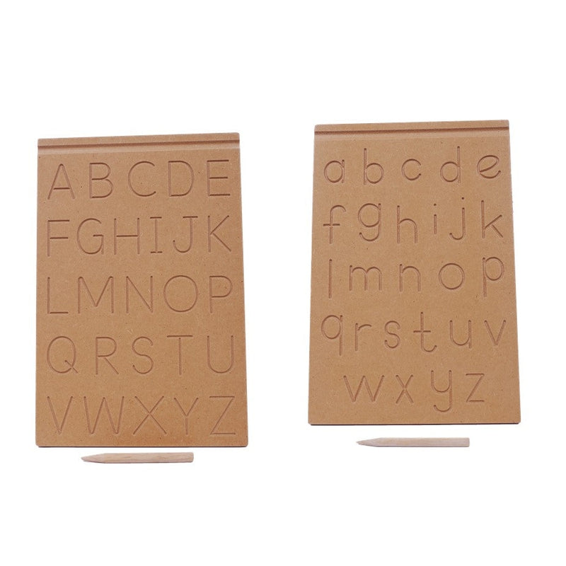 Pack of 2 - Wooden Small & Capital Alphabets Tracing Board (2-5 Years)