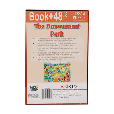 The Amusement Park - Jigsaw Puzzle (48 Piece + Educational Fun Fact Book Inside)
