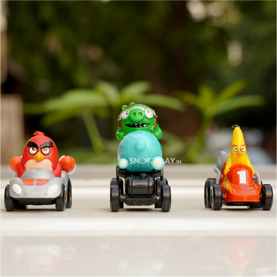Angry Birds Crashers Pull Back Toy Cars (3 Car Racers in 1 Set)
