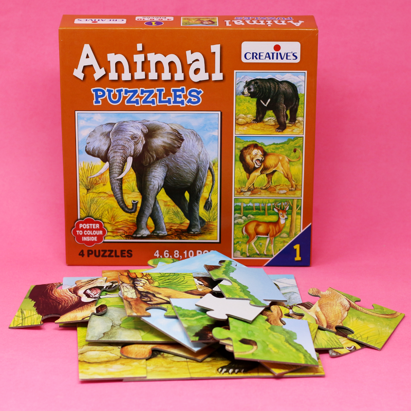Animals Puzzles (Series 1) - Set of 4 Jigsaw Puzzles