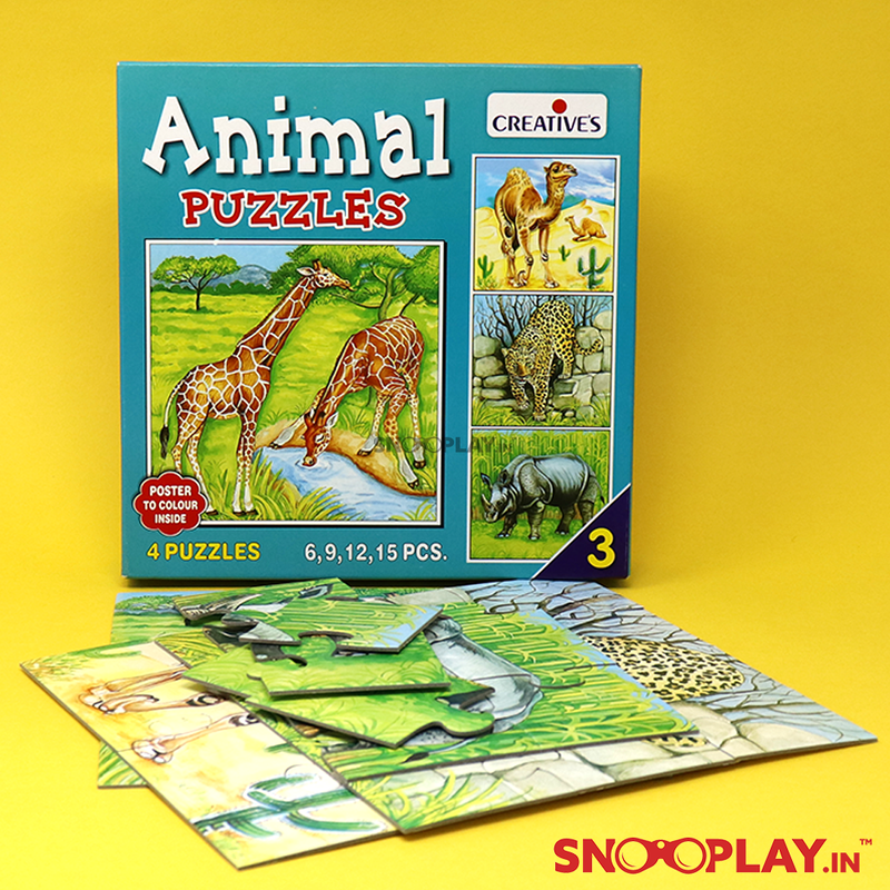 Buy animal puzzle series 2 with 6-15 pieces game kids Online india