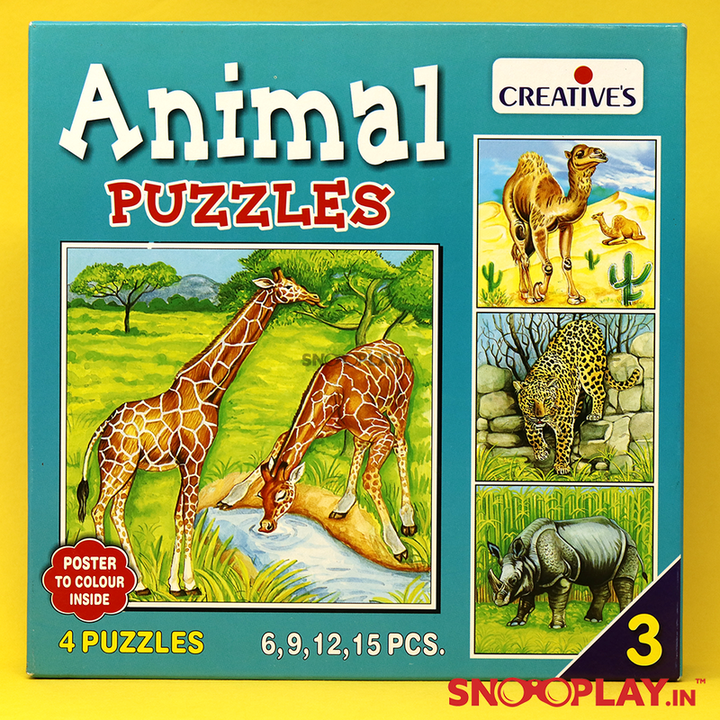 Buy animal puzzle series 2 with 6-15 pieces game kids Online india