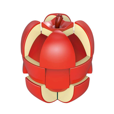 Brain IQ Teaser Apple Cube Fruit Shape Puzzle Game Cube Educational Creative Puzzle Toys Gifts for Kids & Adults - Red