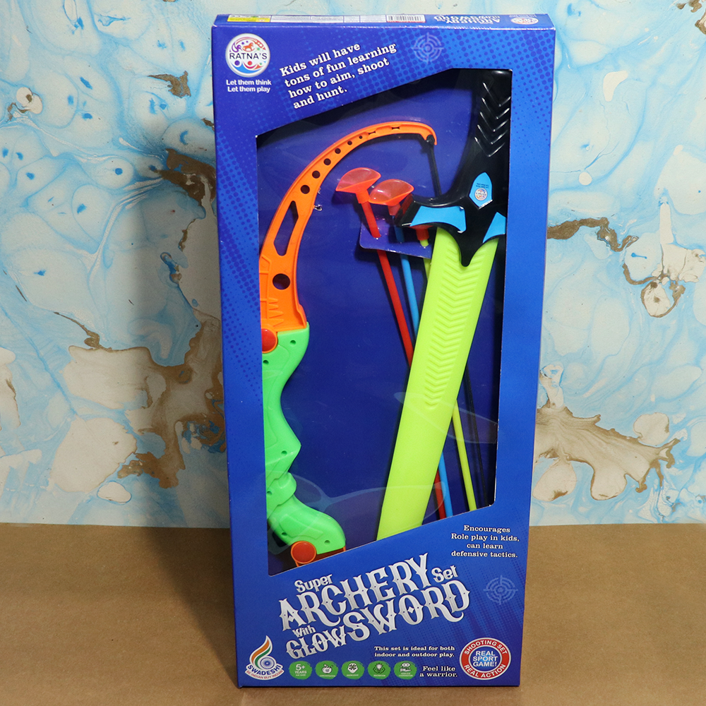 Archery Set with Glowing Sword & Suction Arrows (4-8 Years)