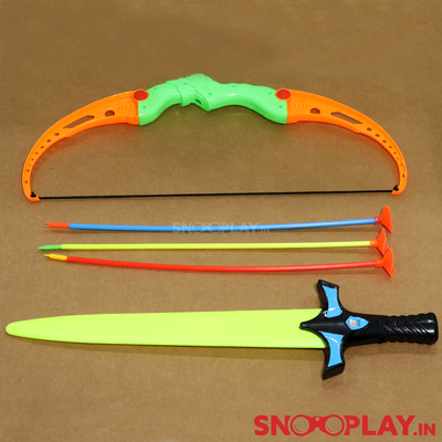 Kids Super Archery Set with Glowing Sword & Suction Arrows
