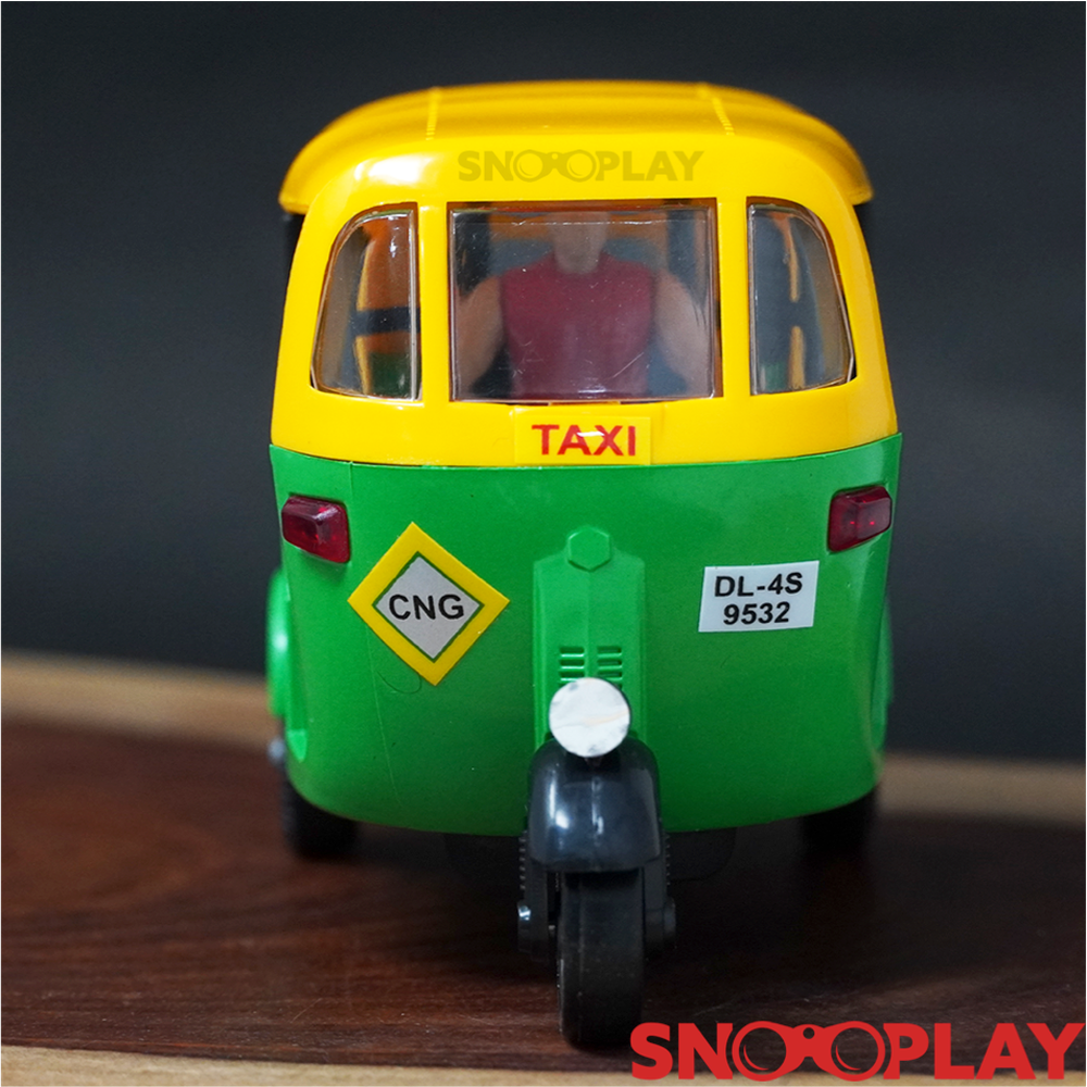 Auto Rickshaw Miniature Toy (Pull Back Toy Tuk Tuk)