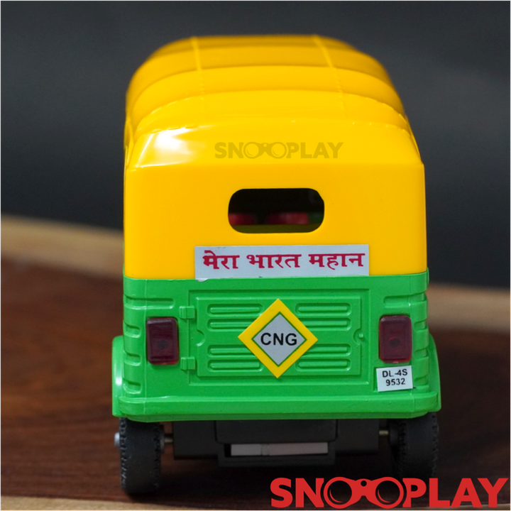 Auto Rickshaw Miniature Toy (Pull Back Toy Tuk Tuk)