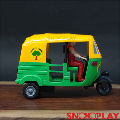 Auto Rickshaw Miniature Toy (Pull Back Toy Tuk Tuk)