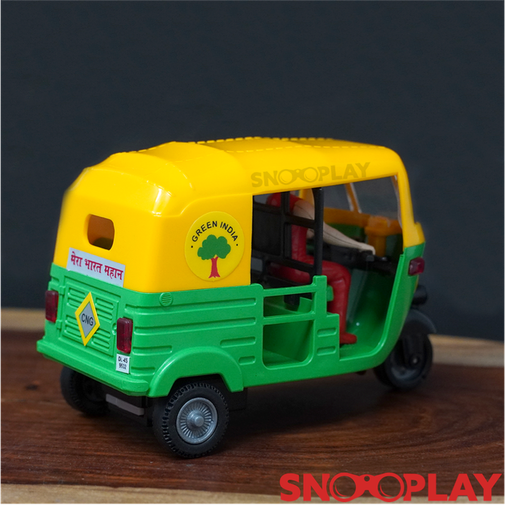 Auto Rickshaw Miniature Toy (Pull Back Toy Tuk Tuk)