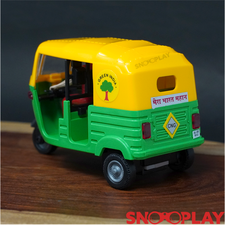 Auto Rickshaw Miniature Toy (Pull Back Toy Tuk Tuk)