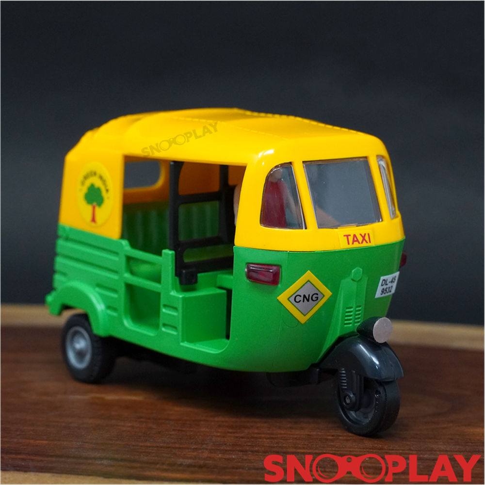 Auto Rickshaw Miniature Toy (Pull Back Toy Tuk Tuk)