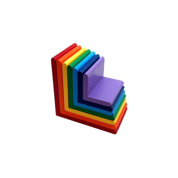 Rainbow Roofs - Stacking Toy