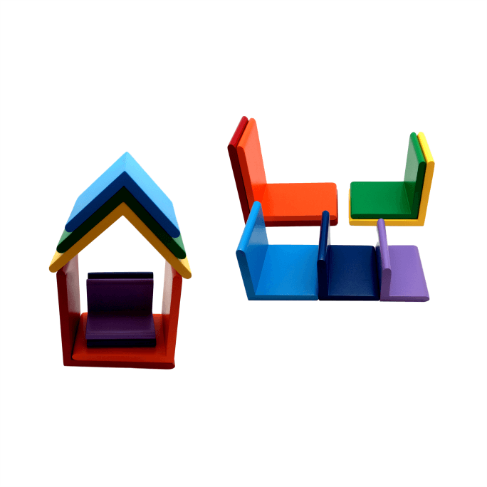 Rainbow Roofs - Stacking Toy