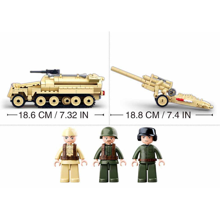 WW2-Half Truck Building Blocks for Children ( 460 Pieces)