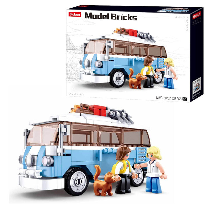 T1 Travel Van Car Building Blocks For Kids ( 227 Pieces)