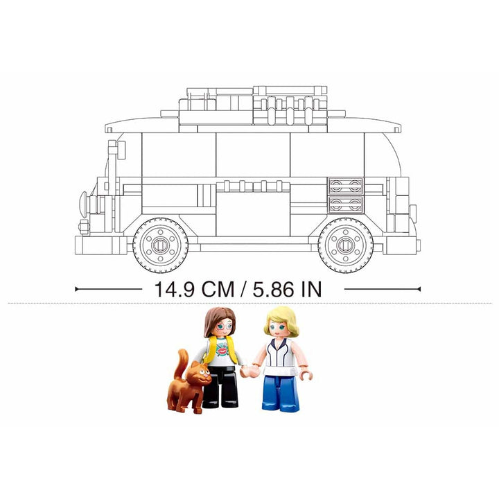 T1 Travel Van Car Building Blocks For Kids ( 227 Pieces)