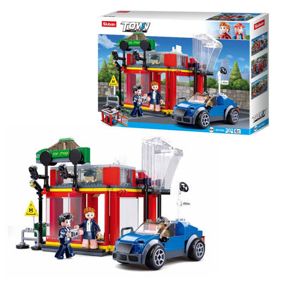 Automobile Sales Service Shop Building Blocks For Kids (302 Pieces)